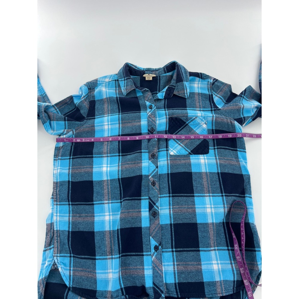Woolrich Womens Plaid Flannel Button Down Shirt Cotton Cottagecore Camp L - Picture 7 of 8